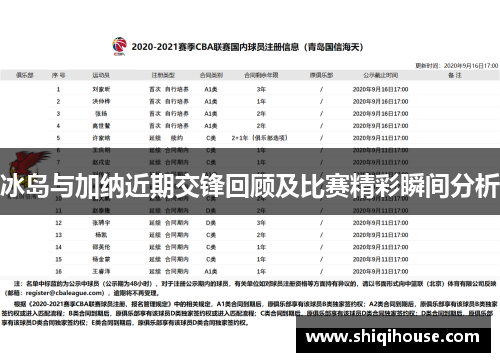 冰岛与加纳近期交锋回顾及比赛精彩瞬间分析